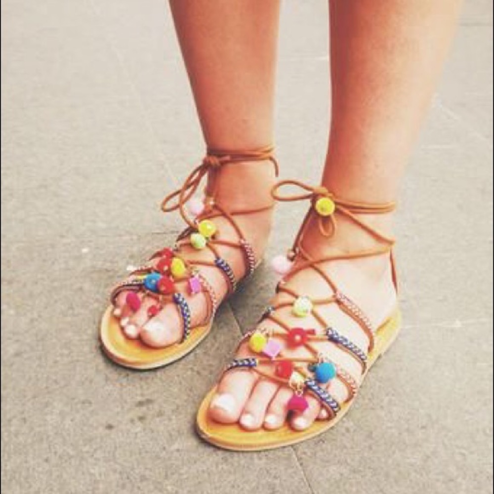 Brand New Pom Pom Sandals